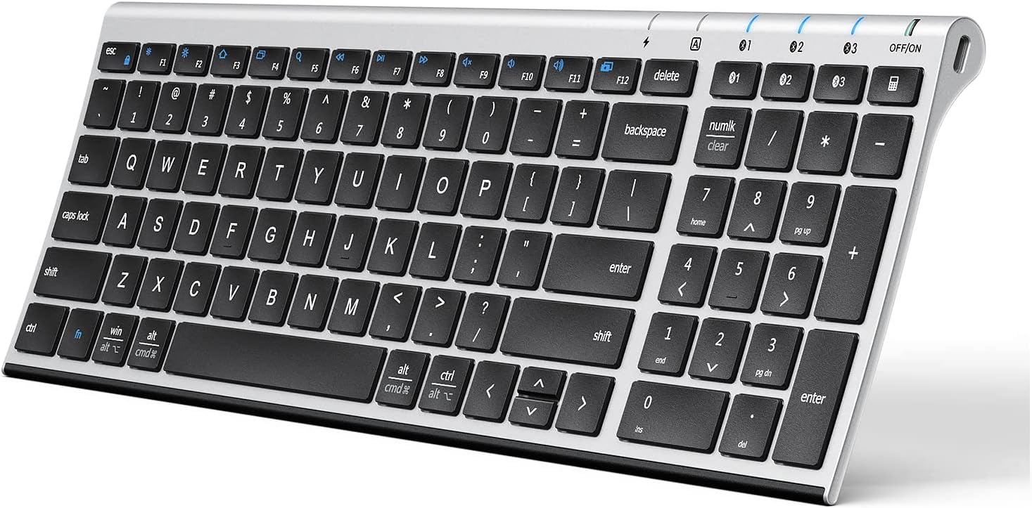 iClever Bluetooth 5.1 Multi-Device Keyboard